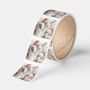 Snow Babies - Christmas Baby Goats 2 Square Sticker