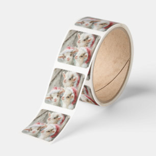 Snow Babies - Christmas Baby Goats 8 Square Sticker