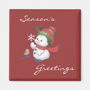 Snow Baby Holiday Magnet
