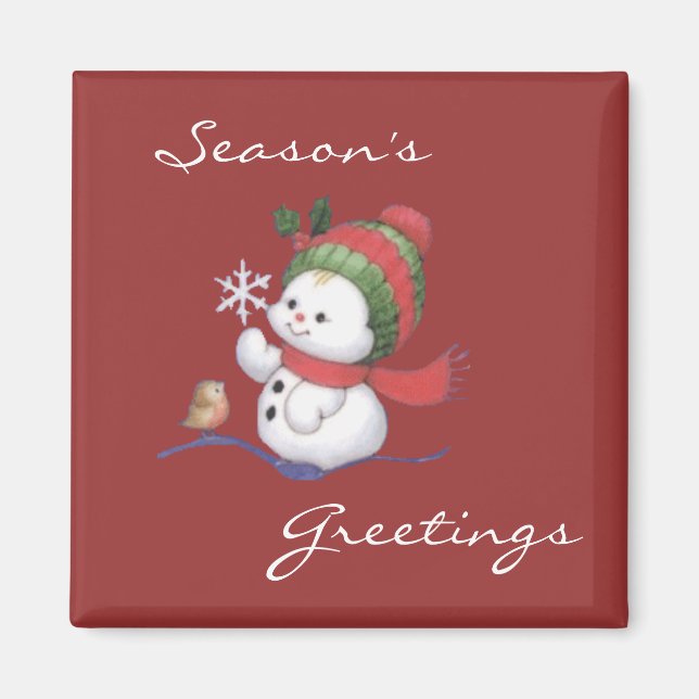 Snow Baby Holiday Magnet (Front)