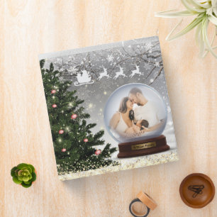 Snow Ball Monogram Name Family 3 Ring Binder