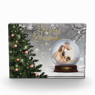 Snow Ball Monogram Name Family Acrylic Award