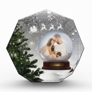 Snow Ball Monogram Name Family  Acrylic Award