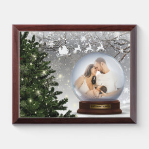 Snow Ball Monogram Name Family Award Plaque