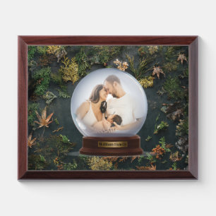 Snow Ball Monogram Name Family  Award Plaque