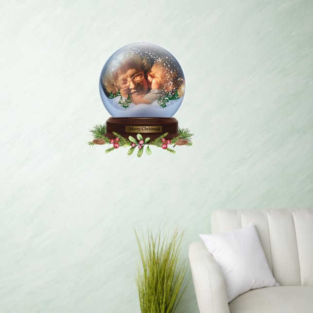 Snow Ball Monogram Name Grandmother Wall Decal (Living Room)