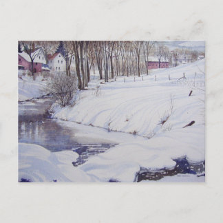 Snow Bank painting- postcard