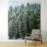 Snow Bank Woodlands // Pine Tree Forest Tapestry