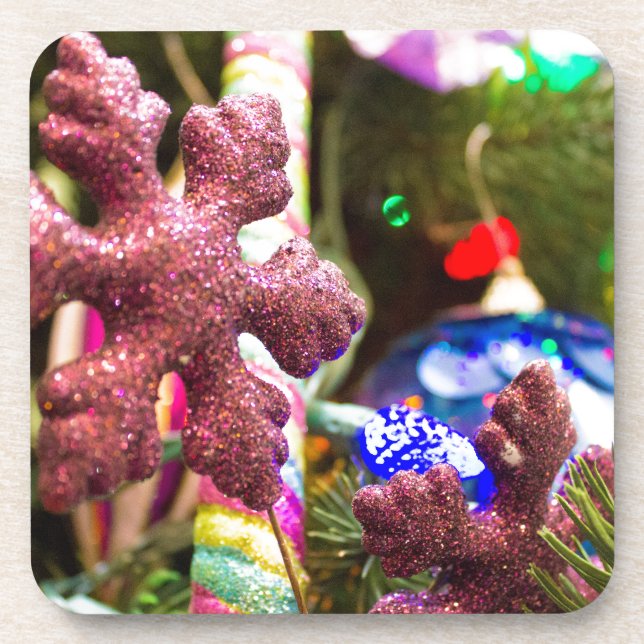 Snow Bauble Drink Coaster (Front)