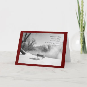 Snow Bench in Silence Holiday Card