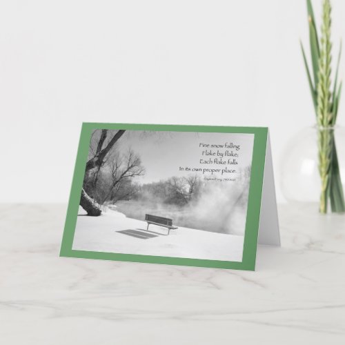 Snow Bench in Silence Holiday Card