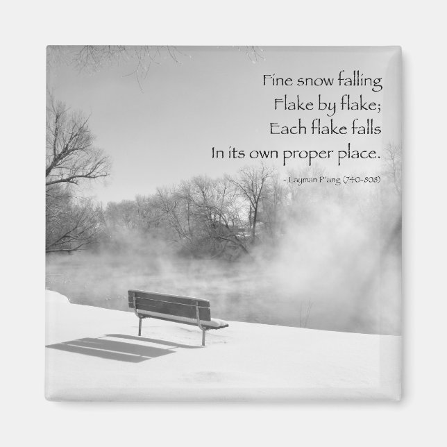 Snow Bench in Silence Magnet (Front)