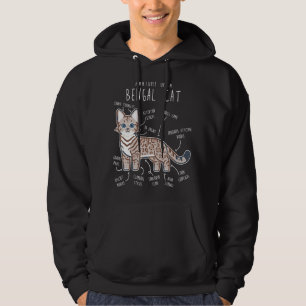 Snow Bengal Cat Seal Lynx Anatomy, Funny Cute Pet Hoodie
