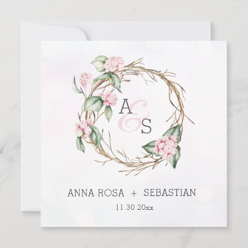 *~* Snow Berry Boho RSVP AR  AR12  Winter Wedding Invitation