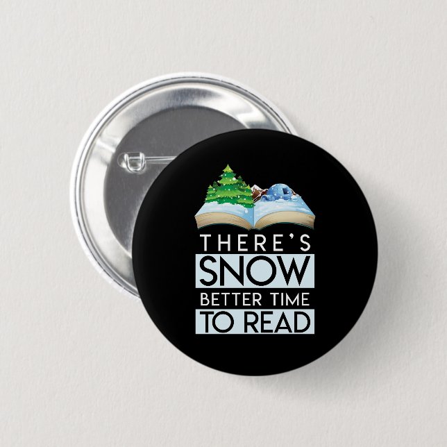 Snow Better To Read Winter Reading Book Button (Front & Back)