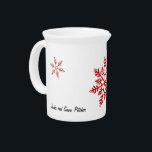 Snow Beverage Pitcher<br><div class="desc">Snowflakes Design</div>