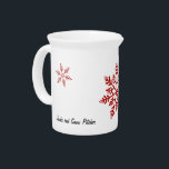 Snow Beverage Pitcher<br><div class="desc">Snowflakes Design</div>