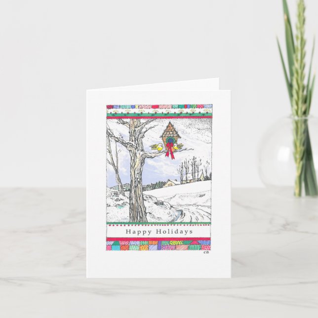 "Snow Birds" Custom Christmas Card (Front)