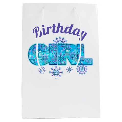 Snow  Birthday frozen  Medium Gift Bag