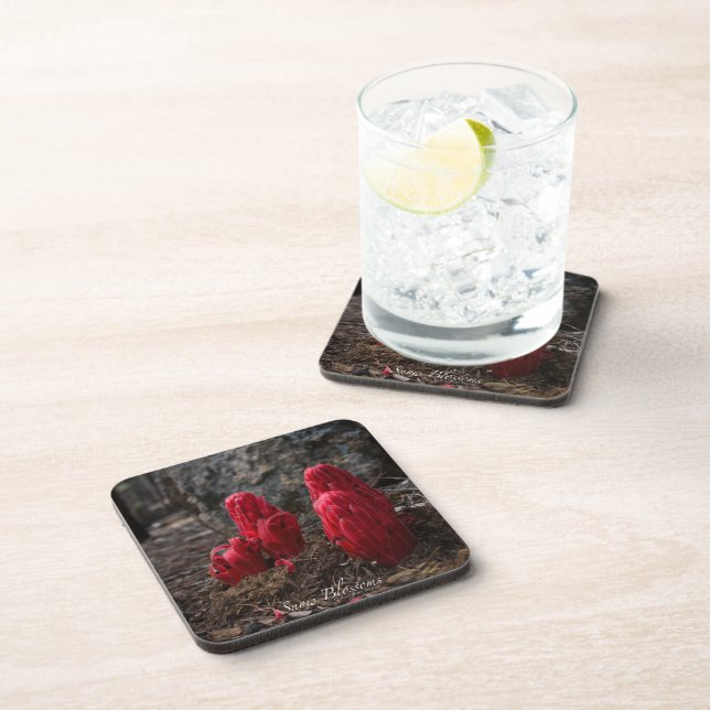 Snow Blossoms Drink Coaster (Right Side)
