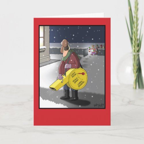 Snow Blower Settings Christmas Joke Card