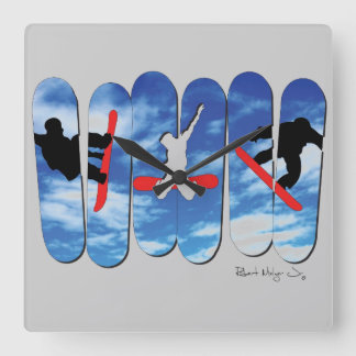 Snow Boarding Free Style Clock