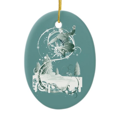 Snow Boarding Ornament