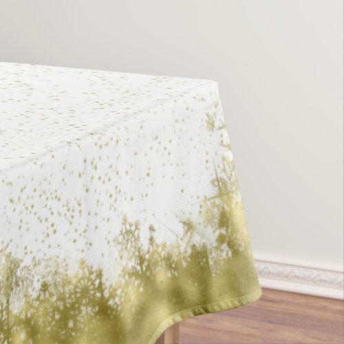 Snow Border and Wreath Med GoldAny ID708 Tablecloth