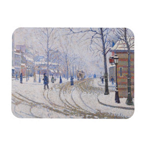 Snow Boulevard de Clichy Paris 1886 Magnet