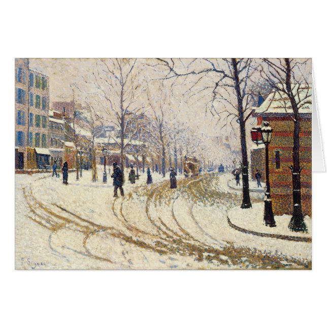 Snow, Boulevard de Clichy, Paris by Paul Signac (Front Horizontal)