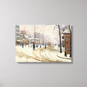 Snow, Boulevard de Clichy, Paris by Paul Signac Canvas Print