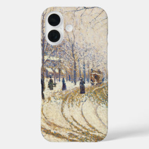 Snow, Boulevard de Clichy, Paris by Paul Signac iPhone 16 Case