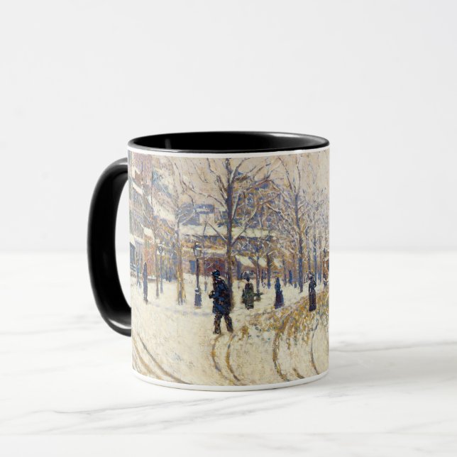 Snow, Boulevard de Clichy, Paris by Paul Signac Mug (Front Left)