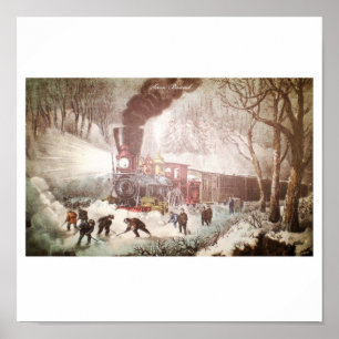Snow Bound Train Poster