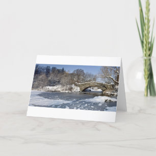 Snow Bridge and Ice Central Park Holiday Card