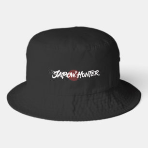 Snow Brush Art - Japow Hunter - Black Bucket Hat