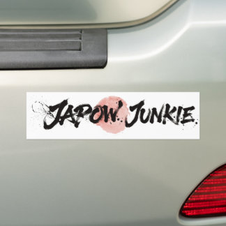Snow Brush Art - Japow Junkie Bumper Sticker