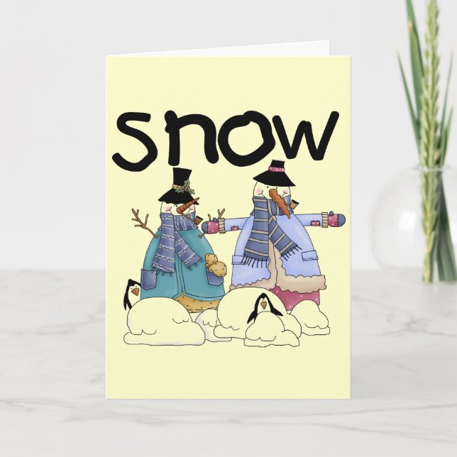 Snow Buddies Tshirts and Gifts Holiday Card (Front)