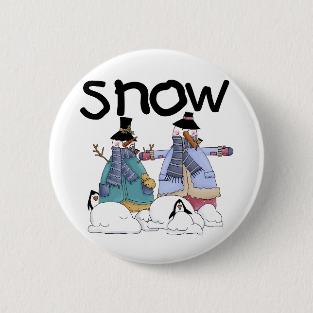 Snow Buddies Tshirts and Gifts Pinback Button (Front)