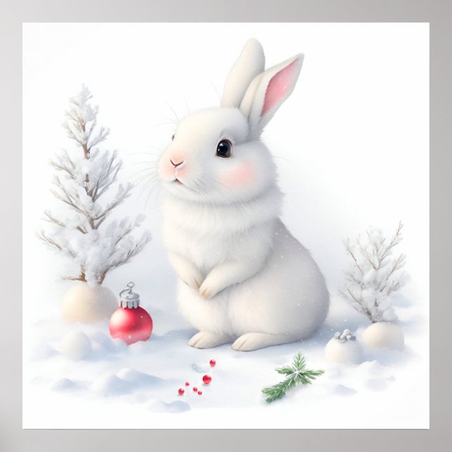 Snow Bunny Christmas Poster (Front)