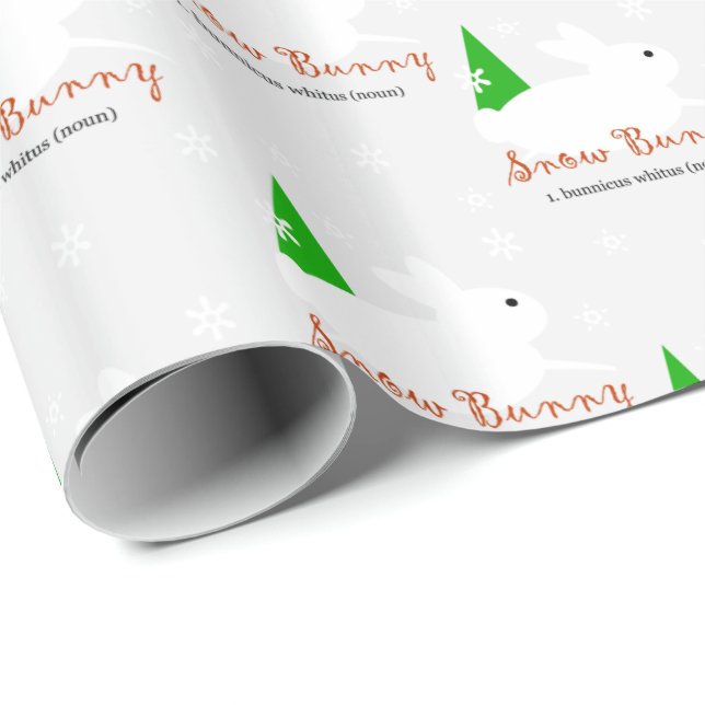 Snow Bunny Christmas Wrapping Paper (Roll Corner)