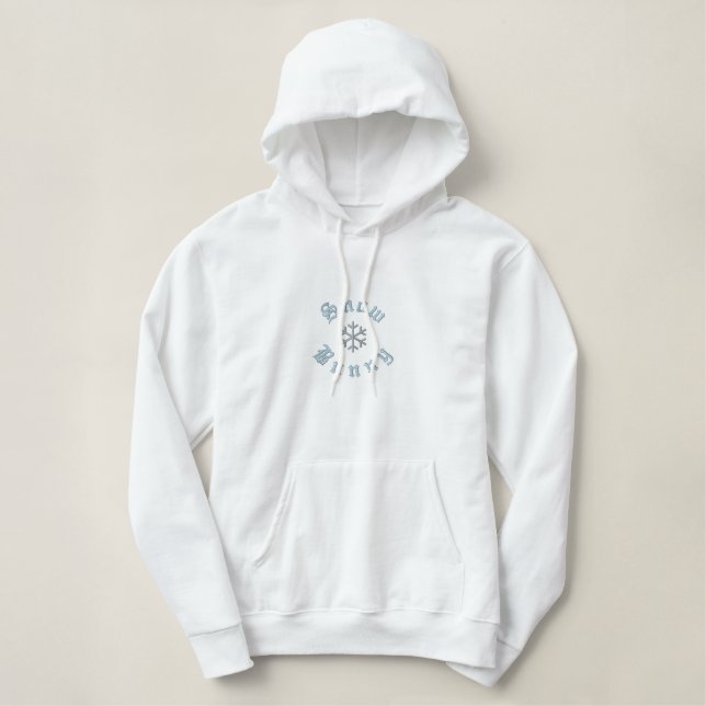 Snow Bunny Embroidered Hoodie (Design Front)