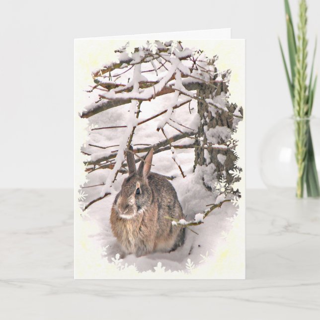 Snow Bunny Mother's Day Card (Front)