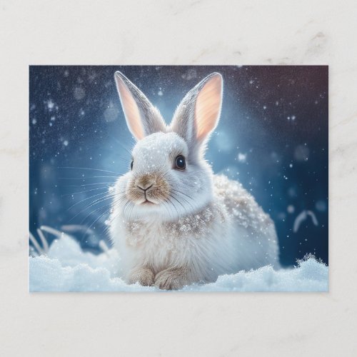 Snow Bunny Postcard