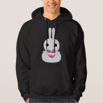 Snow Bunny Snowman Pink Heart SuspectCelery™ Black Hoodie