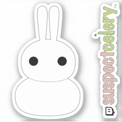 Snow Bunny Snowman  SuspectCelery Sticker