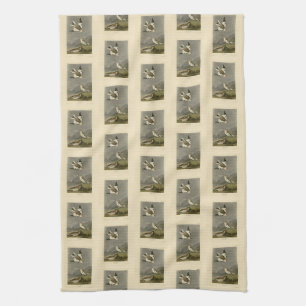 Snow Bunting John James Audubon's Birds of America Kitchen Towel