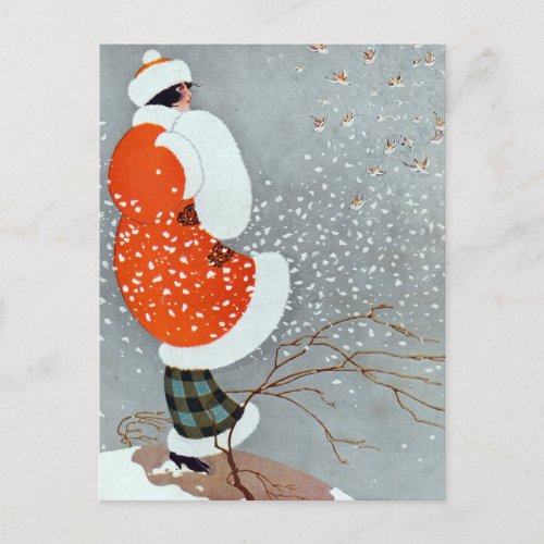 Snow Buntings _ Will Hammell  Postcard