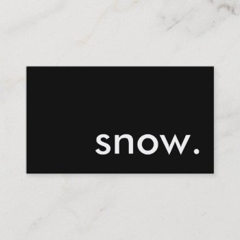 Snow. Business Card by asyrum at Zazzle