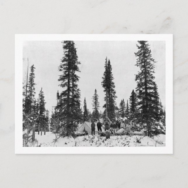 Snow Camping North of the Arctic Circle Postcard (Front)
